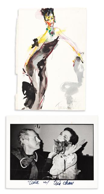 JOE EULA (1925-2004) Archive of over 125 fashion drawings, sketches, and published material.